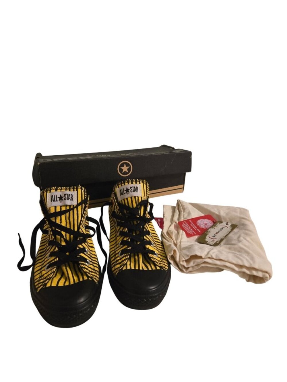 Rare‎ 2008 Converse RED Campaign Chuck Taylor All Star Yellow Black Stripe